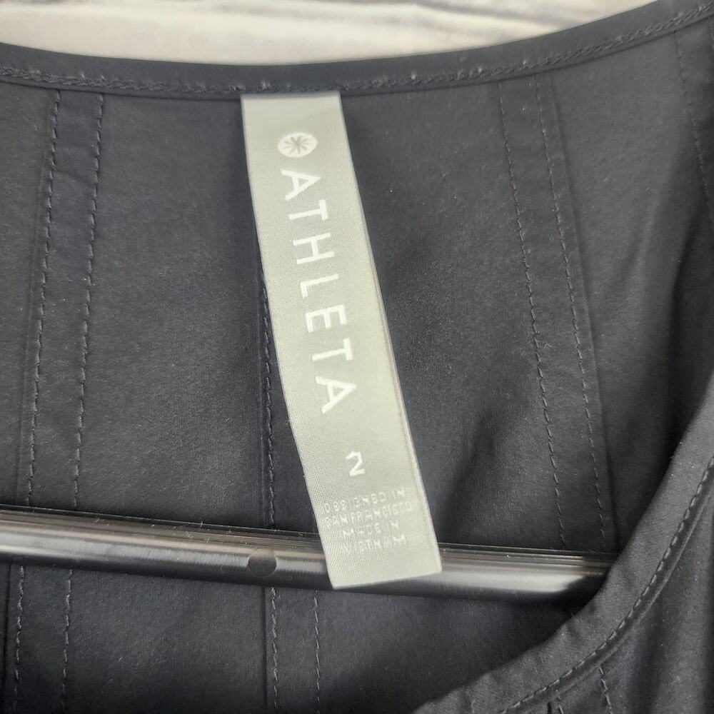 Athleta Jumpsuit Romper Canopy Parachute Sleeveless Black Women's 2 - Picture 4 of 13